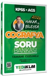 2026 KPSS AGS Coğrafya Tamamı Çözümlü Soru Bankası - Yediiklim Yayınları