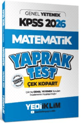 Yediiklim Yayınları 2026 KPSS Genel Yetenek Matematik Çek Kopart Yaprak Test - Yediiklim Yayınları
