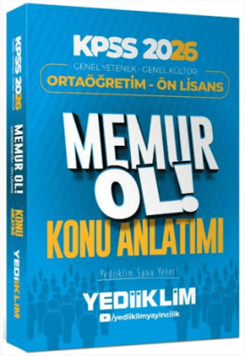 Yediiklim Yayınları 2026 KPSS Ortaöğretim Ön Lisans Genel Yetenek Genel Kültür Memur Ol Konu Anlatımı - 1