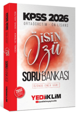 Yediiklim Yayınları 2026 KPSS Ortaöğretim-Önlisans İşin Özü Tek Kitap Soru Bankası - 1