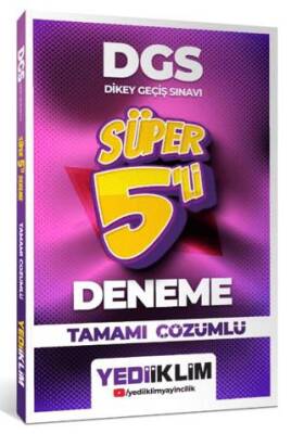 Yediiklim Yayınları DGS Tamamı Çözümlü Süper 5`li Deneme - 1