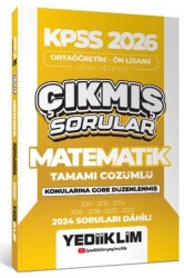 KPSS 2026 Ortaöğretim - Ön Lisans Matematik Konularına Göre Çıkmış Sorular 2024 Soruları Dahil - Yediiklim Yayınları