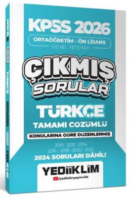 KPSS 2026 Ortaöğretim-Ön Lisans Türkçe Konularına Göre Çıkmış Sorular 2024 Soruları Dahil - 1