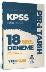 Yediiklim Yayınları KPSS Genel Kültür Tüm Adaylar İçin Pir-i Tarih Tamamı Çözümlü 18 Deneme - Yediiklim Yayınları
