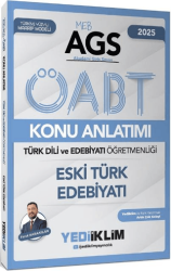 Yediiklim Yayınları Yediiklim 2025 MEB AGS ÖABT Türk Dili ve Edebiyatı Öğretmenliği Eski Türk Edebiyatı Konu Anlatımı - 1