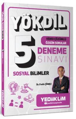 Yediiklim Yayınları YÖKDİL Sosyal Bilimler Video Çözümlü Özgün Sorular 5 Deneme Sınavı - 1