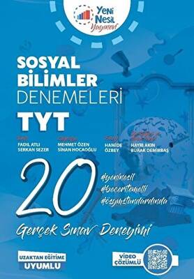 Yeni Nesil Yayınevi Yeni Nesil YKS TYT Sosyal Bilimler 20 Deneme Sınavı Video Çözümlü - 1