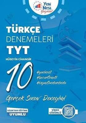 Yeni Nesil Yayınevi Yeni Nesil YKS TYT Türkçe 10 Deneme Sınavı Video Çözümlü - 1