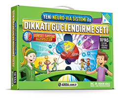 Yeni Neuro-Via Sistemi ile Dikkati Güçlendirme Seti 10 Yaş 3 Kitap - Adeda Yayınları
