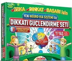 Yeni Neuro-Via Sistemi ile Dikkati Güçlendirme Seti 11 Yaş 3 Kitap - Adeda Yayınları