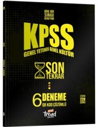 Yeni Trend Yayınları KPSS Son Tekrar QR Çözümlü 6 Deneme - Yeni Trend Yayınları