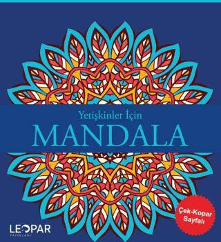 Yetişkinler İçin Mandala-Lacivert - 1