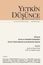 Yetkin Düşünce Dergisi Yıl: 5 Sayı: 20 - Ekim, Kasım, Aralık 2022 - Yetkin Düşünce Dergisi