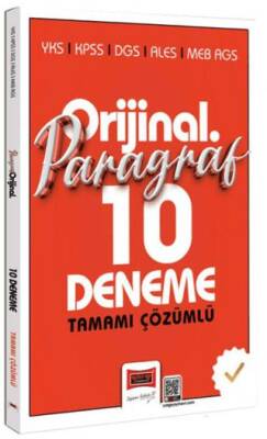 YKS KPSS DGS ALES MEB-AGS Orijinal Paragraf Tamamı Çözümlü 10 Deneme - 1