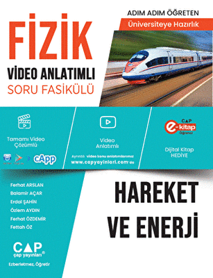Çap Yayınları YKS TYT AYT Hazırlık Fizik Hareket ve Enerji Konu Anlatımlı Soru Bankası Video Çözümlü - 1