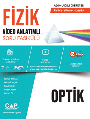 Çap Yayınları YKS TYT AYT Üniversite Hazırlık Fizik Optik Konu Anlatımlı Soru Bankası - 1