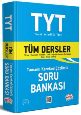 Editör Yayınevi TYT Tüm Dersler Soru Bankası Tamamı Karekod Çözümlü - 1