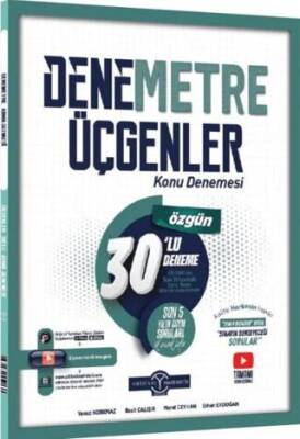 YKS TYT Üçgenler Denemetre 30lu Konu Denemesi Çözümlü - 1