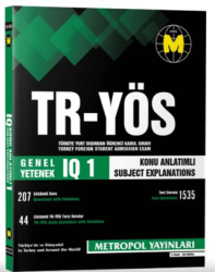Metropol Yayınları YÖS Genel Yetenek IQ-1 Konu Anlatımlı - Metropol Yayınları