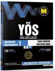 Metropol Yayınları YÖS Matematik - 1 Soru Bankası Orta Seviye - Metropol Yayınları