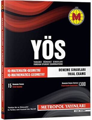 YÖS Matematik Geometri IQ 15 Deneme Sınavları - 1