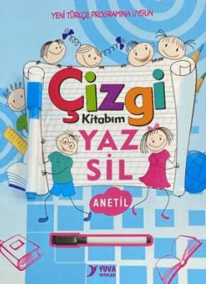 Yuva Yayınları Çizgi Kitabım Yaz Sil Yazı Defteri Anetil - 1