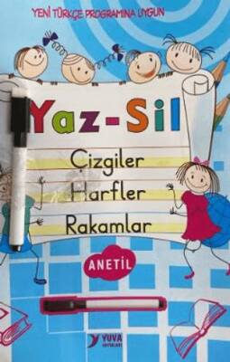 Yuva Yayınları Çizgi Kitabım Yaz Sil Yazı Defteri Anetil - 1